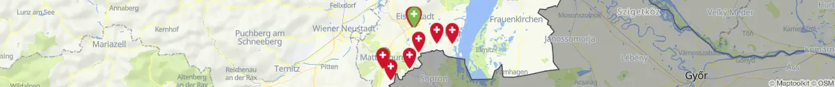 Kartenansicht für Apotheken-Notdienste in der Nähe von Klingenbach (Eisenstadt-Umgebung, Burgenland)